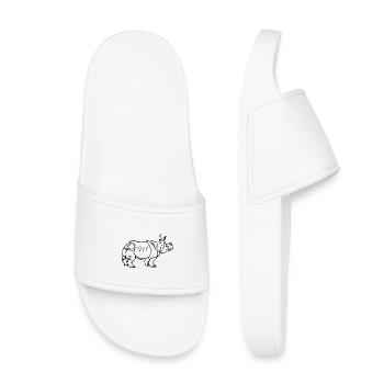 rhinoceros - Kids’ Pool Sliders - white - Front