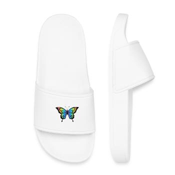 Crâne de papillon - Claquettes enfant - blanc - Devant