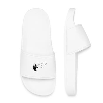 Silhouette de pêche à la mouche – Conception du pêcheur - Claquettes enfant - blanc - Devant