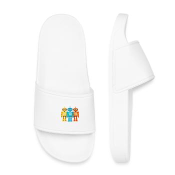 Robot 01 10 11 – Conception Sci-Fi Binaire - Claquettes enfant - blanc - Devant
