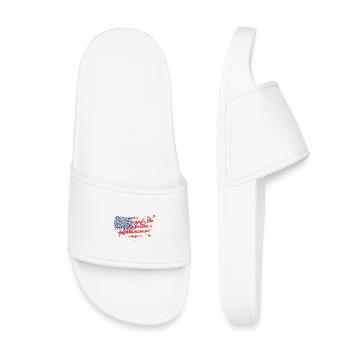 USA Flaggenkarte America - Kinder Badelatschen - Weiß - Vorne