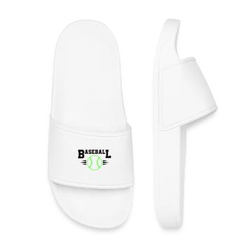 Neon Baseball Ball with Illuminated Stitches - Kids’ Pool Sliders - white - Front