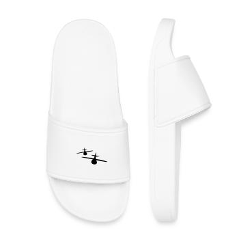 Deux avions - Claquettes enfant - blanc - Devant