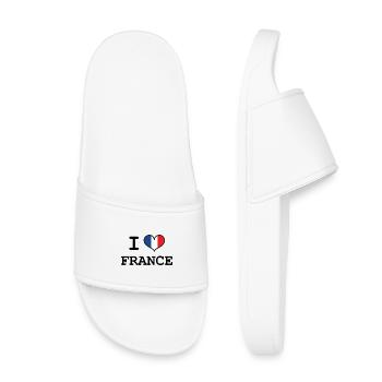 I Love France - Claquettes enfant - blanc - Devant