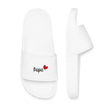 PAPA. VATERTAG. FROHER VATERTAG. ALLES GUTE ZUM GEBURTSTAG. - Kinder Badelatschen - Weiß - Vorne