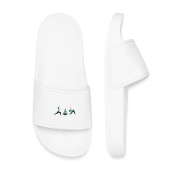 Power yoga in the gym green - Kids’ Pool Sliders - white - Front