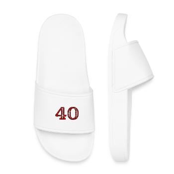 40. 40 ANS. 40e ANNIVERSAIRE. ANNIVERSAIRE 40 ANS. - Claquettes enfant - blanc - Devant
