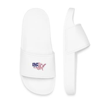 American Flag Map Design - Kids’ Pool Sliders - white - Front