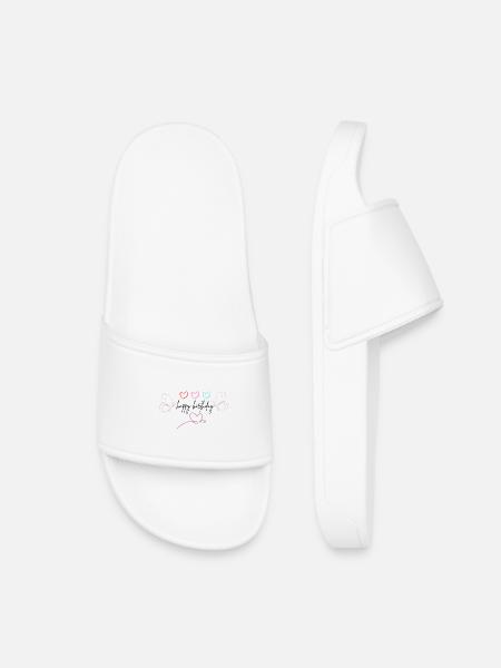 happy_birthday - Claquettes enfant - blanc