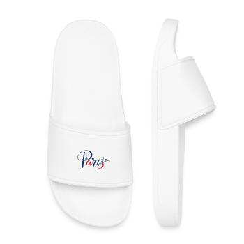 Das authentische Paris Souvenir - Kinder Badelatschen - Weiß - Vorne