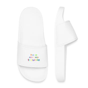 here_comes_trouble - Claquettes enfant - blanc - Devant