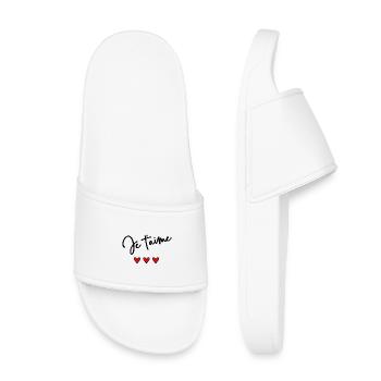 JUST LOVE. LOVE. I LOVE YOU. HEART. HAPPY BIRTHDAY. - Kids’ Pool Sliders - white - Front