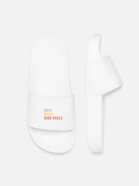 Hufe statt High Heels - Kinder Badelatschen - Weiß