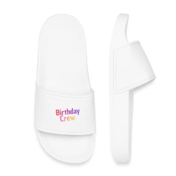 Birthday Crew - Kinder Badelatschen - Weiß - Vorne