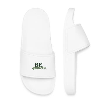 Typographie rétro Be Yourself - Claquettes enfant - blanc - Devant
