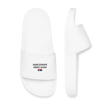 Make Europe Great Again – Serbia - Kids’ Pool Sliders - white - Front