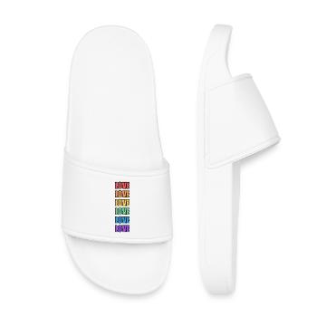 Fierté LGBT Rainbow Love - Claquettes enfant - blanc - Devant