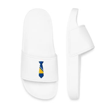 Cravate Bosnie – Conception du drapeau - Claquettes enfant - blanc - Devant