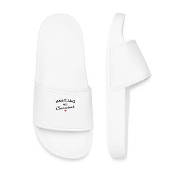Never without my friends - Kids’ Pool Sliders - white - Front