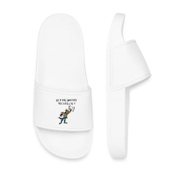Chat livreur de journaux - Claquettes enfant - blanc - Devant