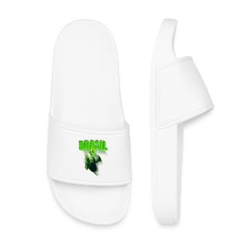 Brasil Neon Soccer Kick - Kids’ Pool Sliders - white - Front