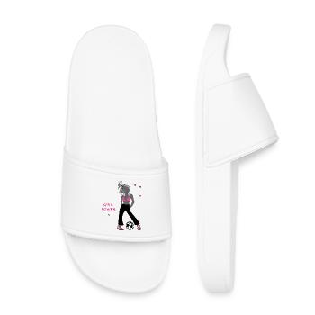 Girl Power, Soccer - Kids’ Pool Sliders - white - Front