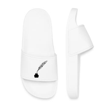 Spring as pen to write - Kids’ Pool Sliders - white - Front