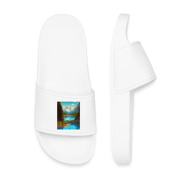 Paysage nature forêt - Claquettes enfant - blanc - Devant