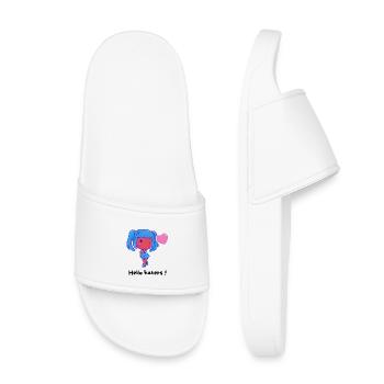 Chibi Fille Bleue Coeur - Claquettes enfant - blanc - Devant