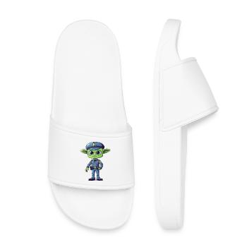 Police Alien - Kids’ Pool Sliders - white - Front