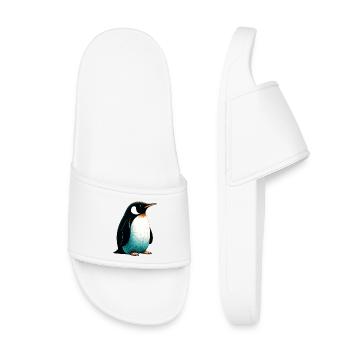 Pinguin - Kinder Badelatschen - Weiß - Vorne