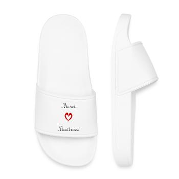 GELIEBTE. VIELEN DANK. DANKE HERRIN. GESCHENK - Kinder Badelatschen - Weiß - Vorne