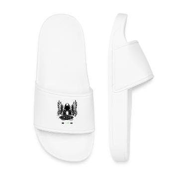 Heaven Engel im Hoodie - Engelflügel - Kinder Badelatschen - Weiß - Vorne
