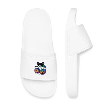 Iridescent Cherry Pumpkins, Halloween Pumpkins - Kids’ Pool Sliders - white - Front