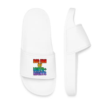 Big Fan of LGBTQ+ Rights Rainbow - Kids’ Pool Sliders - white - Front