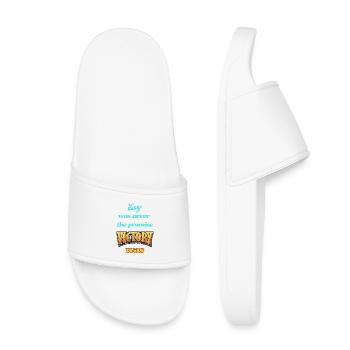 Inspiring motivational pressure - Kids’ Pool Sliders - white - Front