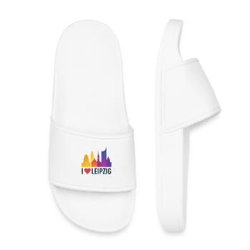 Leipzig Skyline Amour du cœur - Claquettes enfant - blanc - Devant