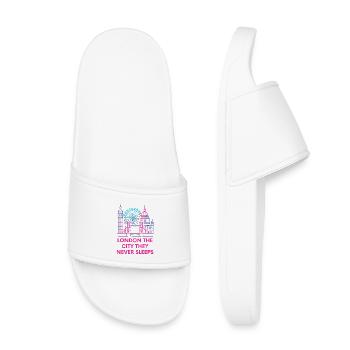 Vie nocturne sur la ligne néon de Londres - Claquettes enfant - blanc - Devant