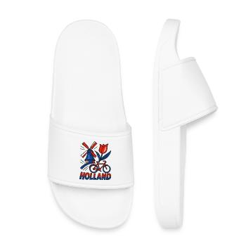 Vélo tulipe à moulin à vent hollandais - Claquettes enfant - blanc - Devant