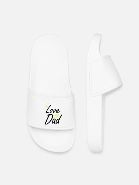i love my dad hand lettering - Kids’ Pool Sliders - white