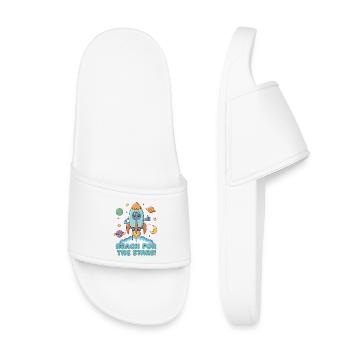 Voyage en fusée vers les étoiles - Atteindre les étoiles - Claquettes enfant - blanc - Devant