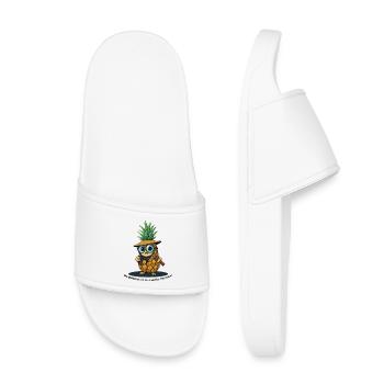 Caricature du détective ananas - Claquettes enfant - blanc - Devant
