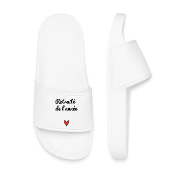 RETRAITE. RETRAITE. RETRAITEE. RETRAITE. COEUR - Claquettes enfant - blanc - Devant