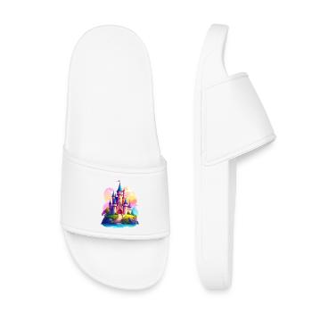 Château coloré - Claquettes enfant - blanc - Devant