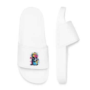 Spray à graffitis de crâne - Claquettes enfant - blanc - Devant