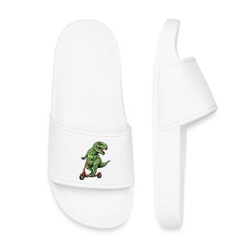 Dinosaur Scooter T-Rex on Scooter Gifts - Kids’ Pool Sliders - white - Front