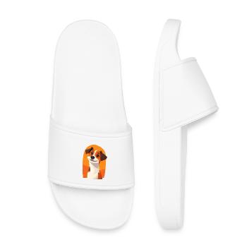 Cute dog - Kids’ Pool Sliders - white - Front