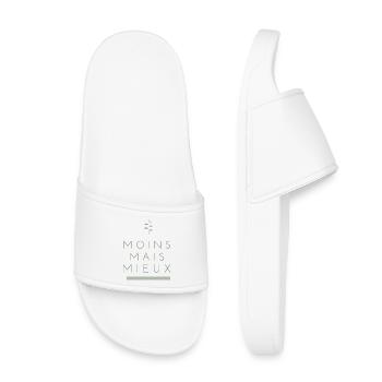 Éco Moins Mais Mieux – Mode Durable Minimaliste - Claquettes enfant - blanc - Devant