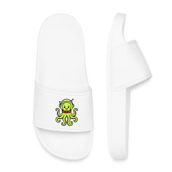 Niedlicher Alien - Kinder Badelatschen - Weiß - Vorne