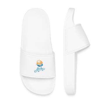 Aloha Palm et Vague Soleil - Claquettes enfant - blanc - Devant
